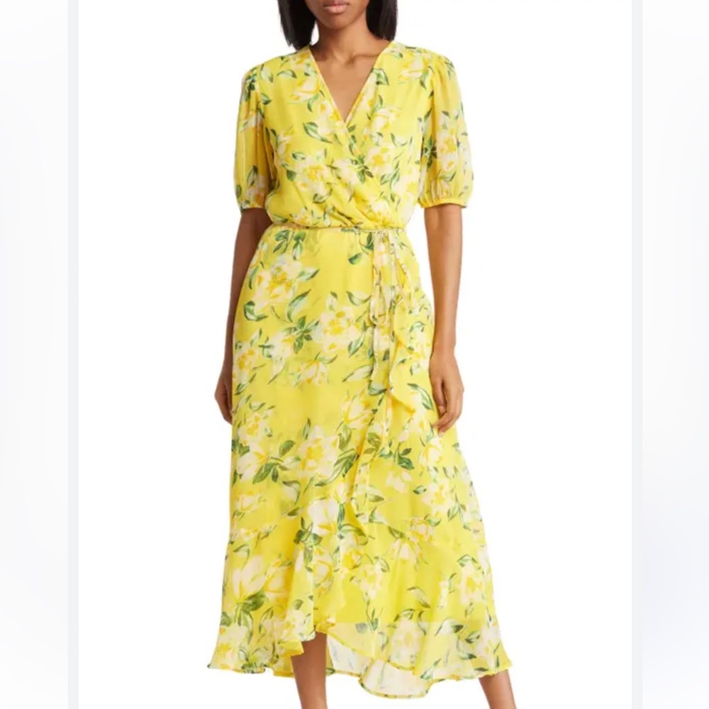 Harlow & Rose Yellow Floral Maxi Dress